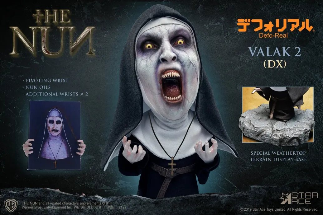 The Nun Valak (Open mouth) Defo-Real Series Vinyl Figur Deluxe 15 cm