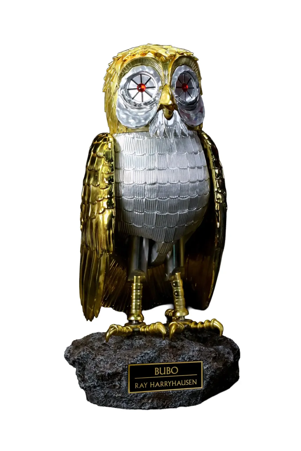 Kampf der Titanen Statue Ray Harryhausens Bubo Gold Patina Edition Deluxe Ver. 34 cm
