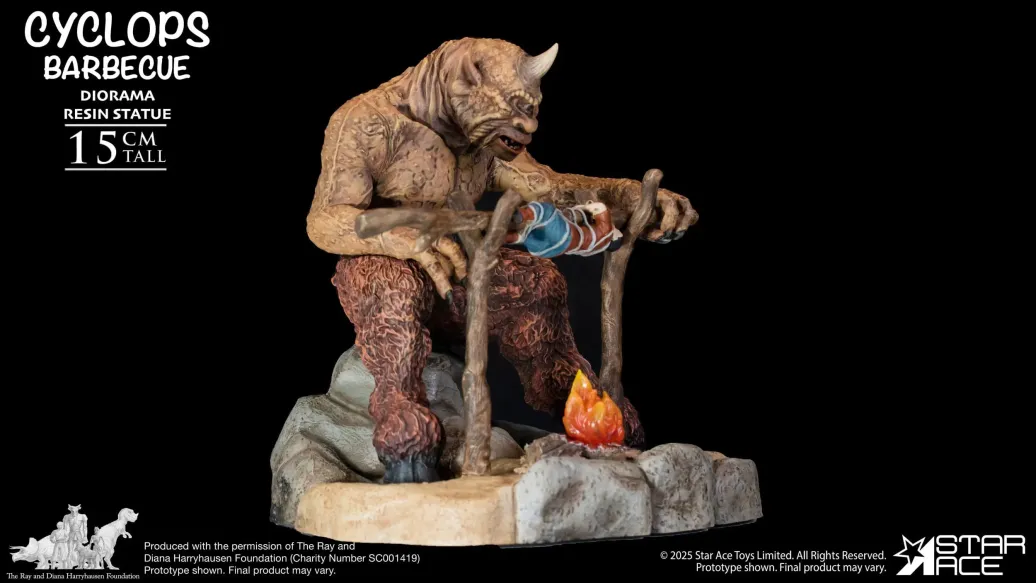 Ray Harryhausen Diorama 1/8 Cyclops Barbecue Scene 17 cm 