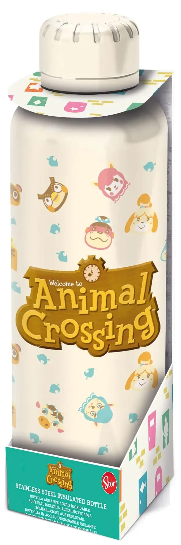 Animal Crossing Edelstahl-Trinkflasche Logo