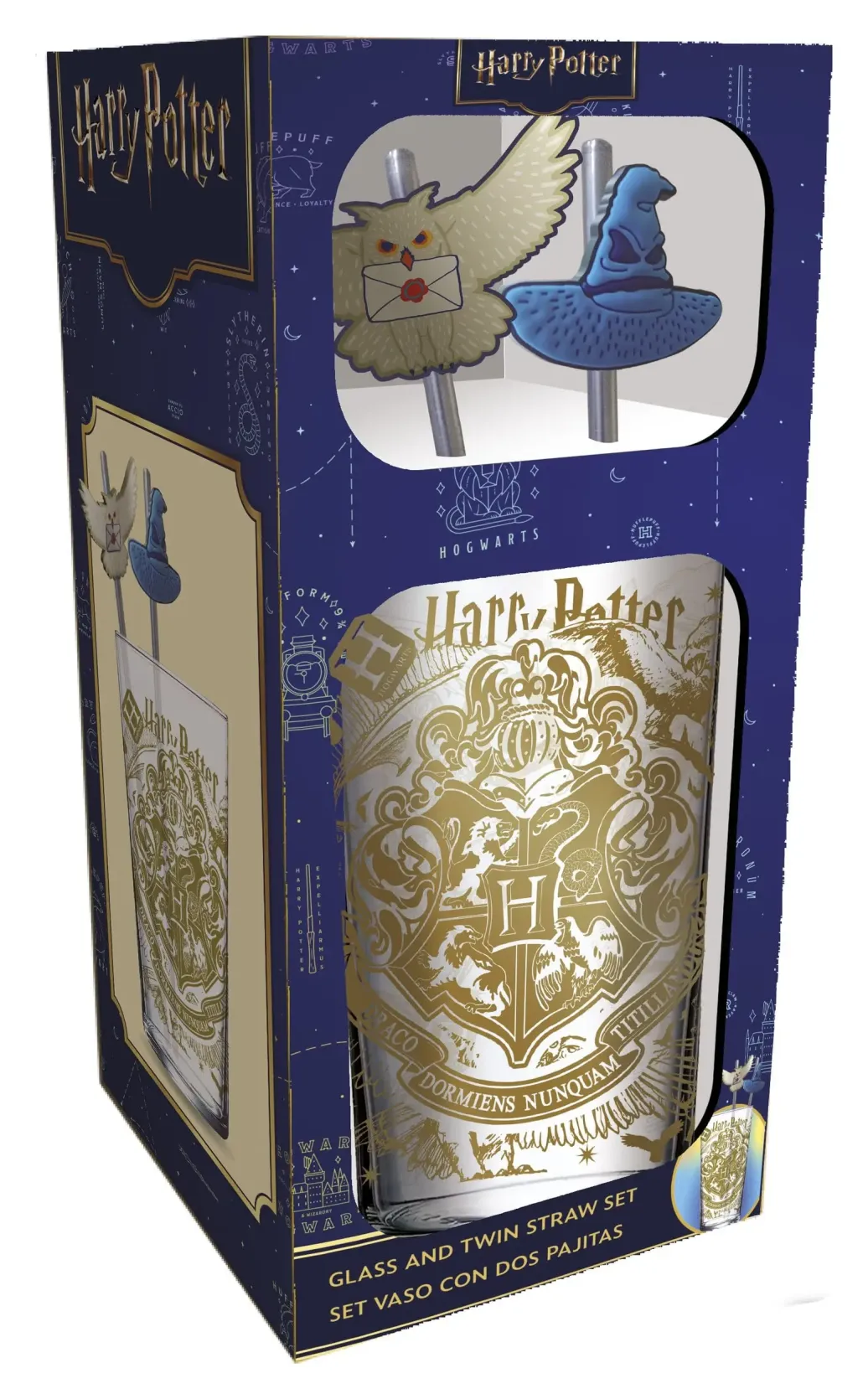 Harry Potter Glas Tumbler mit Trinkhalmen Magic & Mayhem 485 ml
