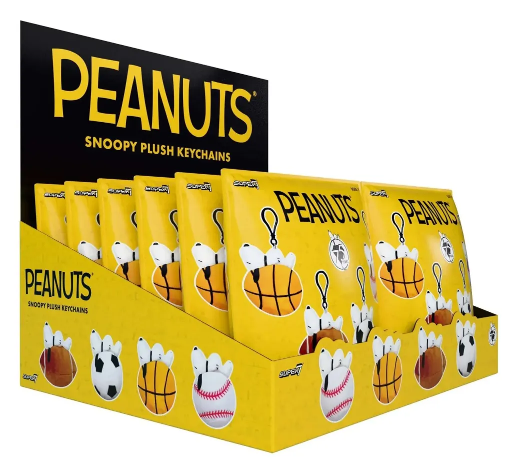 Peanuts Super Duper Plüsch Schlüsselanhänger Blind Bags Wave 1A Display (12)