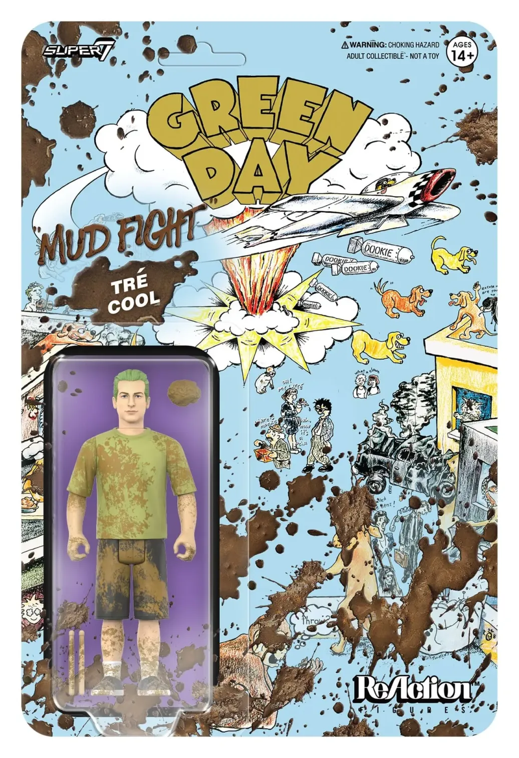Green Day ReAction Actionfigur Wave 01 Tré Cool (Mud Fight)