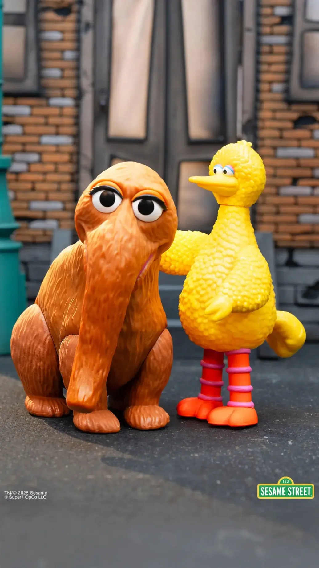 Sesamstraße ReAction Actionfiguren 2er-Pack Big Bird and Mr. Snuffleupagus 10 cm