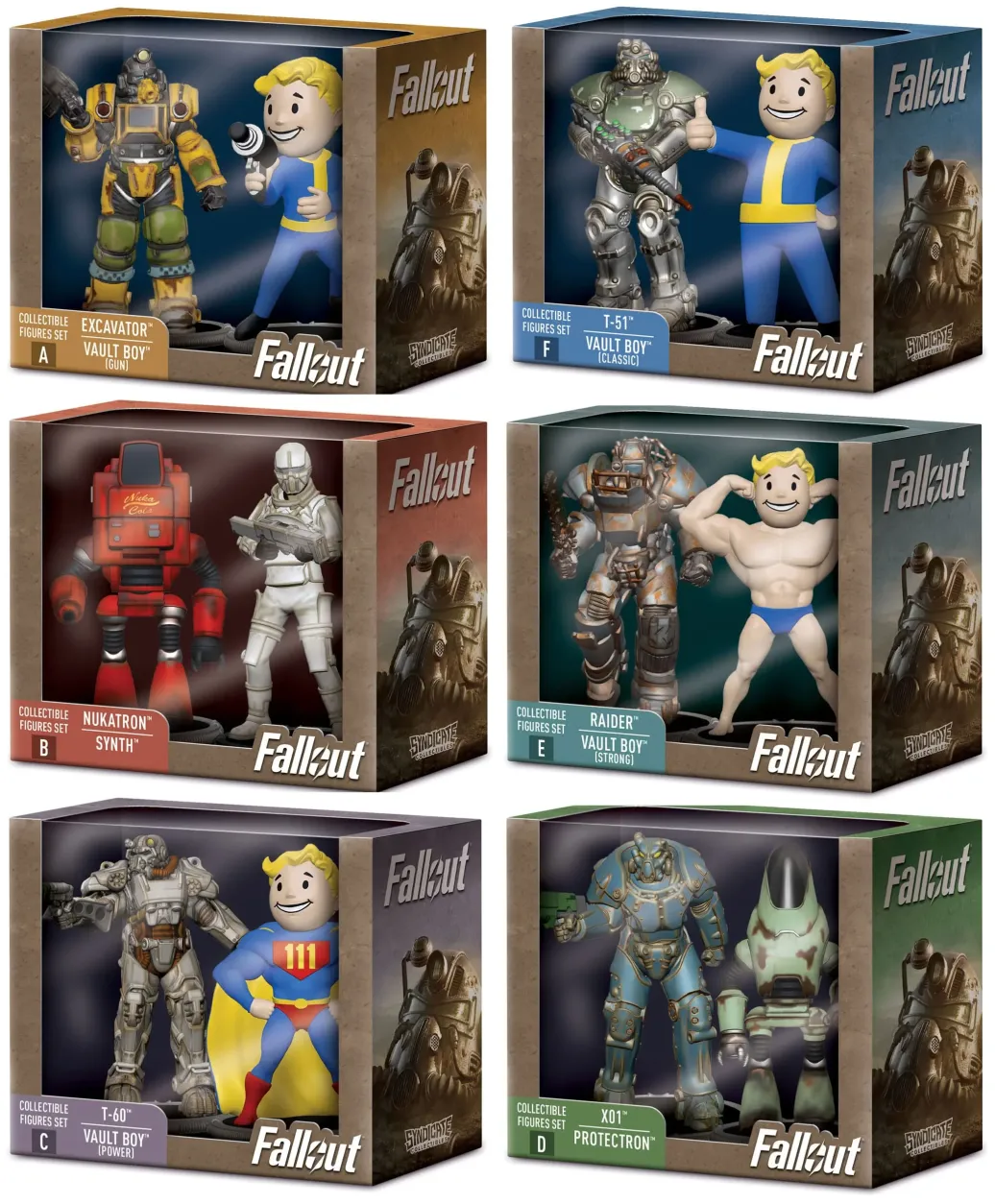 Fallout Minifiguren 2er-Pack 7 cm Sortiment mit Build-a-Figure Deathclaw