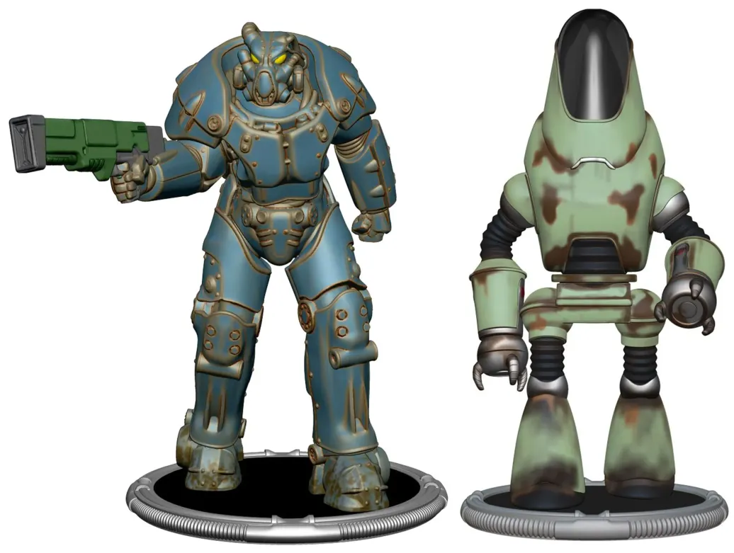 Fallout Minifiguren 2er-Pack Set D X01 & Protectron 7 cm