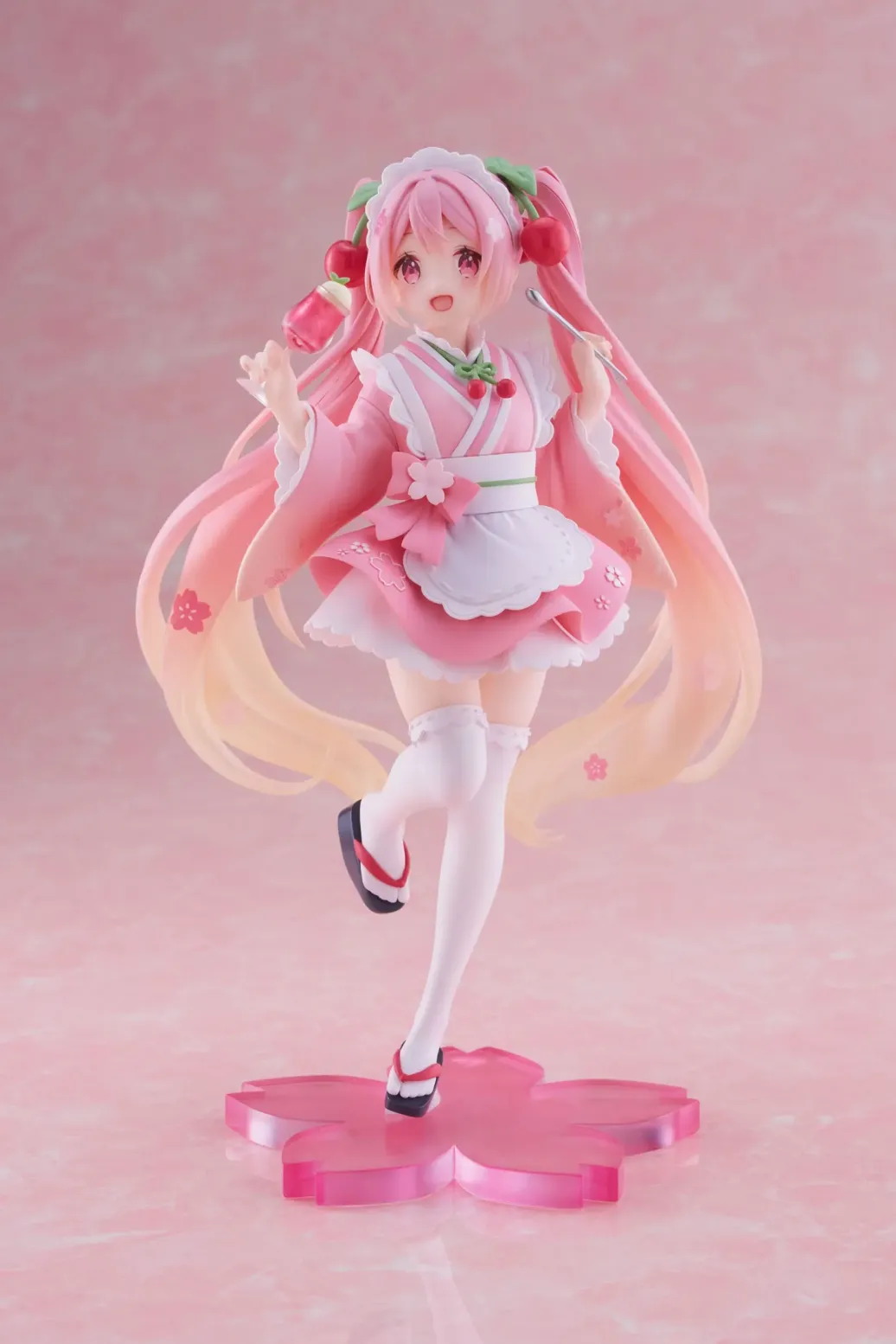 Hatsune Miku PVC Statue Newley Written Sakura Miku Japanese Cafe Ver. Reissue 18 cm 