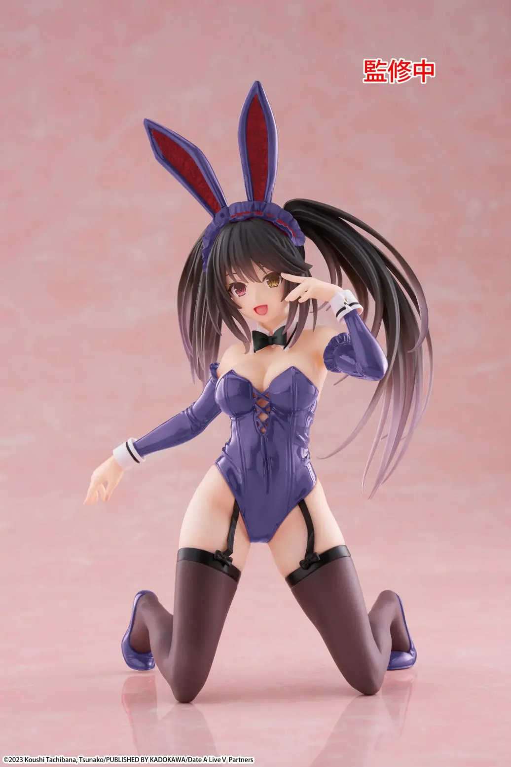Date A Live V PVC Statue Desktop Cute Figure Kurumi Tokisaki Bunny Ver. Renewal 13 cm 