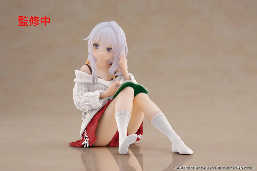 Wandering Witch: The Journey of Elaina PVC Statue Desktop Cute Figure Elaina Casual Clothes Ver. Renewal 13 cm 