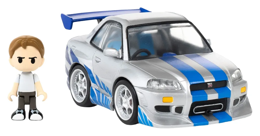 Fast & Furious Q-Village Fahrzeug mit Minifigur Nissan Skyline GT-R (R34) 9 cm