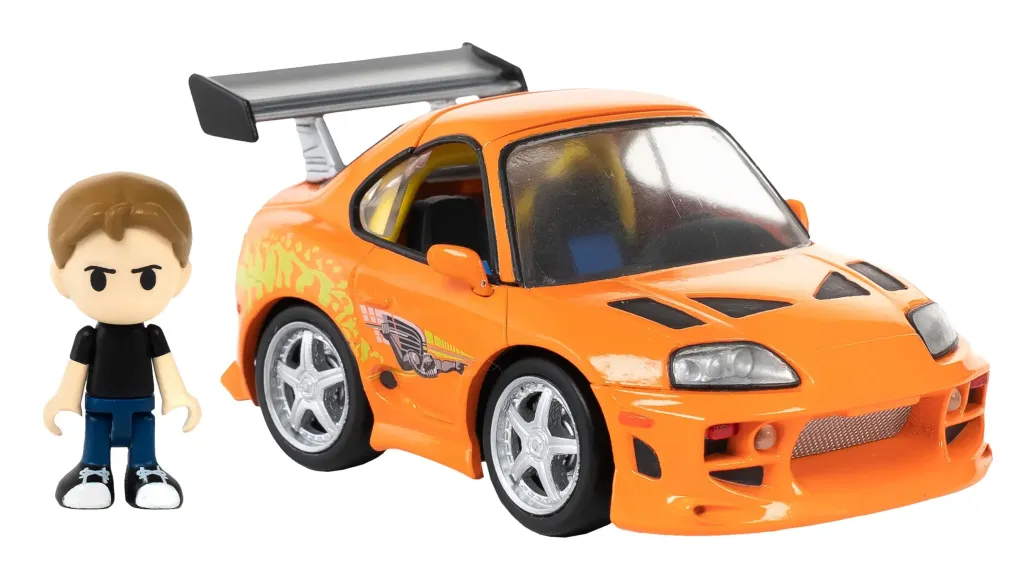 Fast & Furious Q-Village Fahrzeug mit Minifigur Toyota Supra JZA80 9 cm