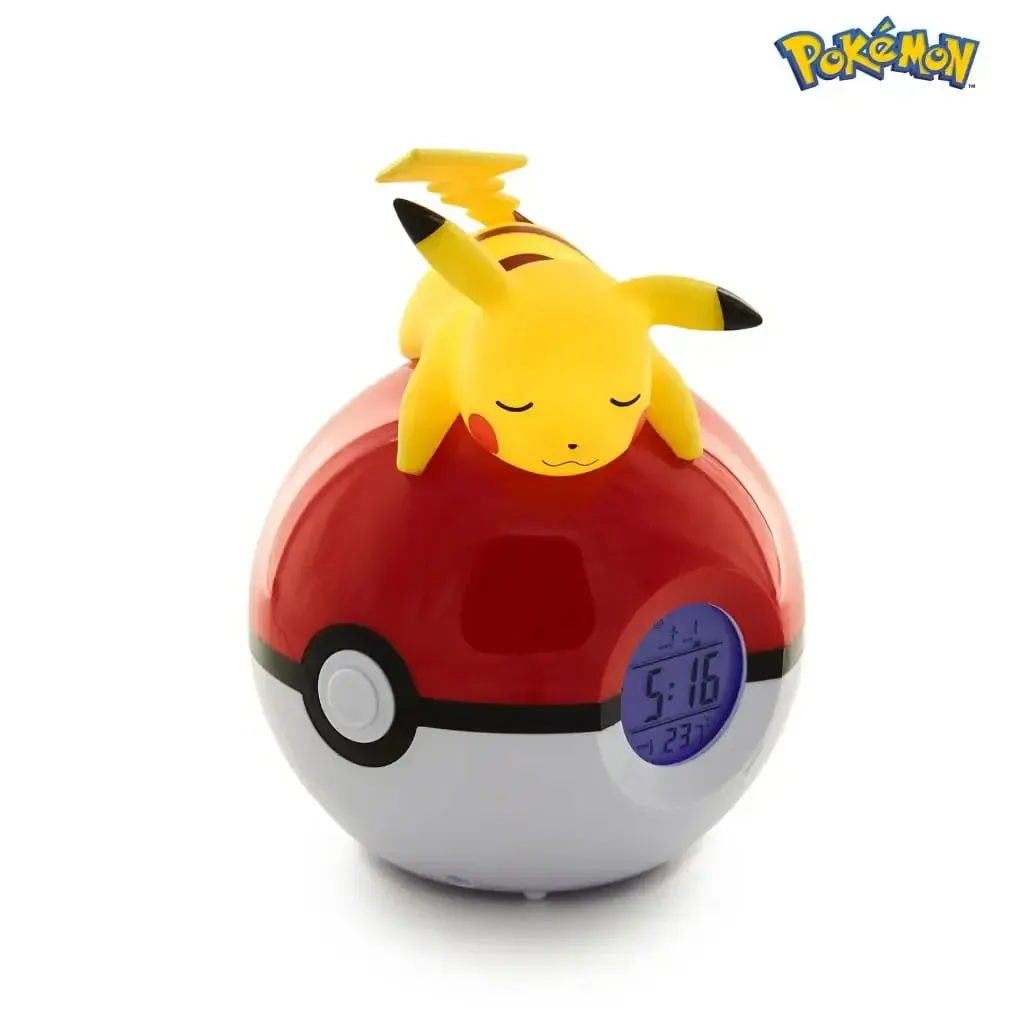 Pokémon Wecker Pokeball mit Leuchtfunktion Pikachu 18 cm