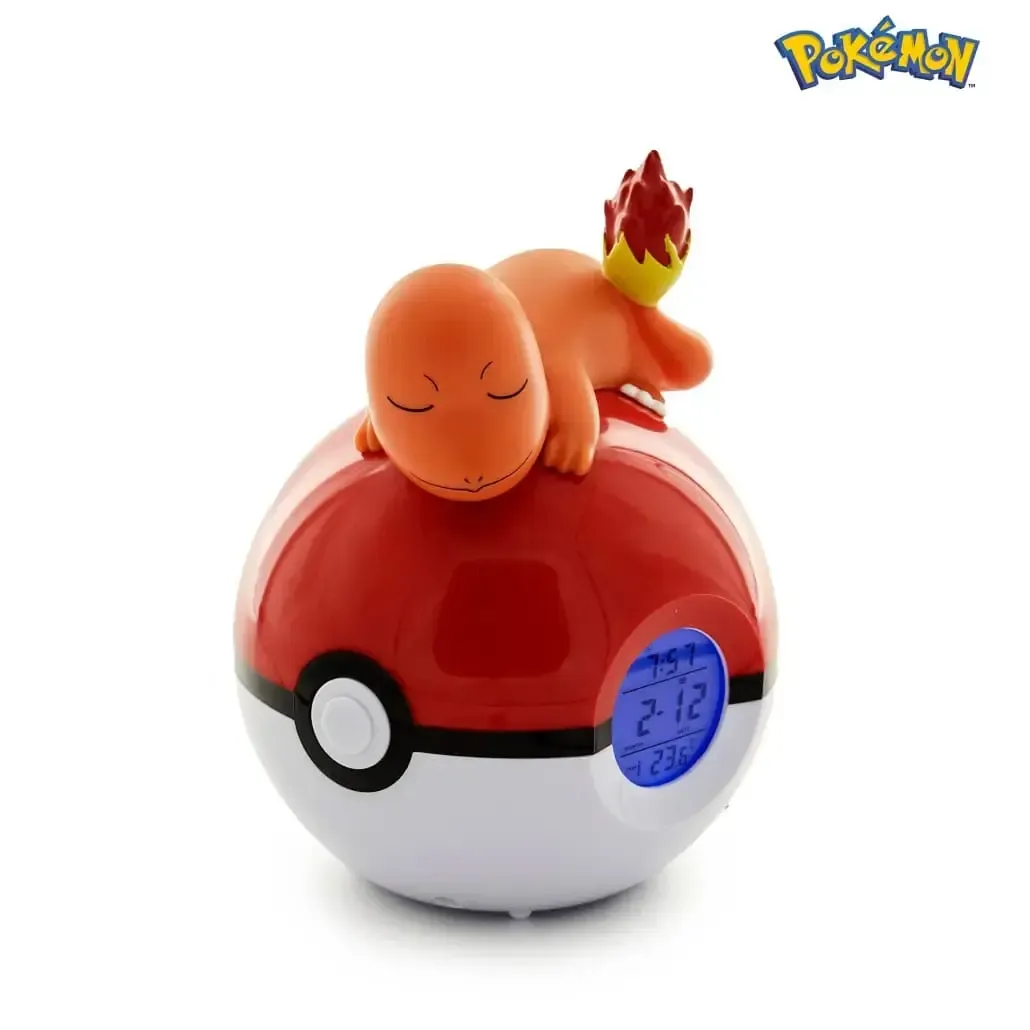 Pokémon Wecker Pokeball mit Leuchtfunktion Glumanda 18 cm