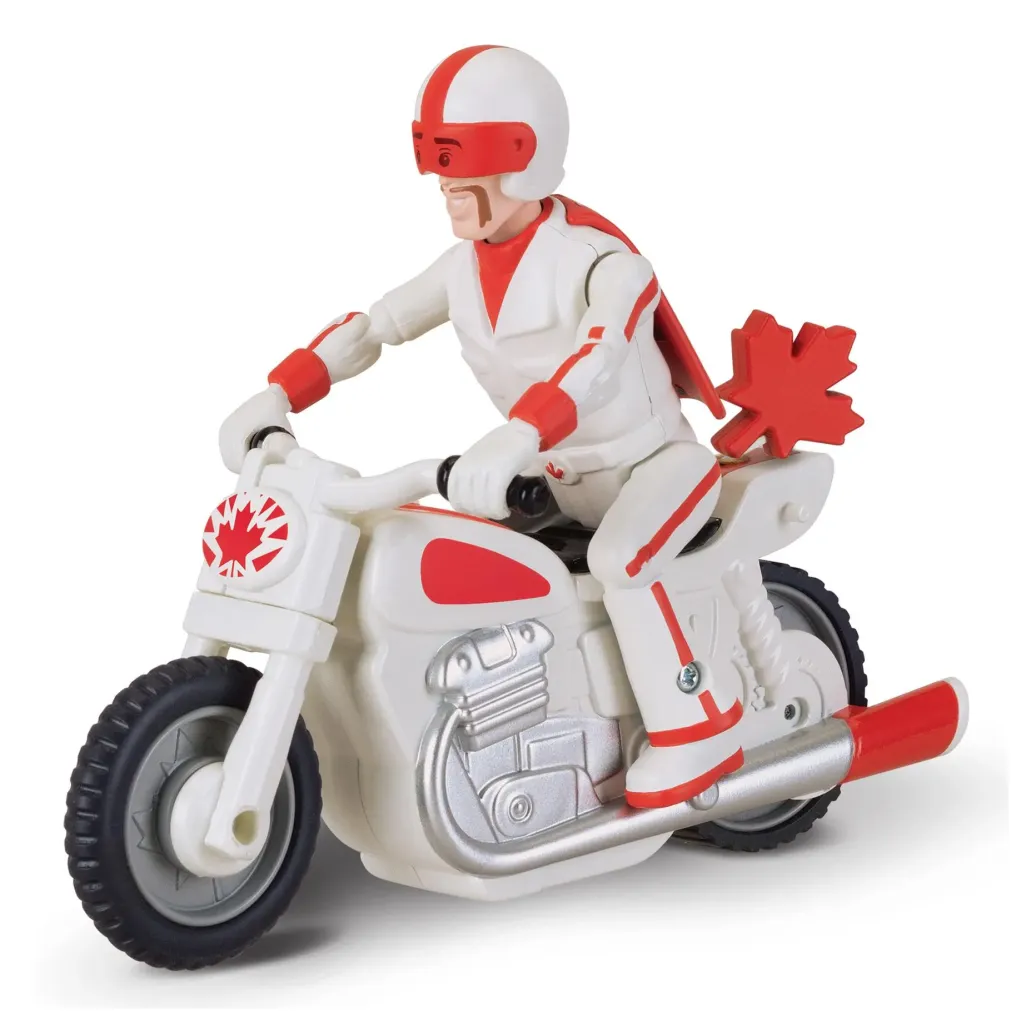 Toy Story 4 Duke Caboom with Motorcycle Rückzug-Figur 10 cm