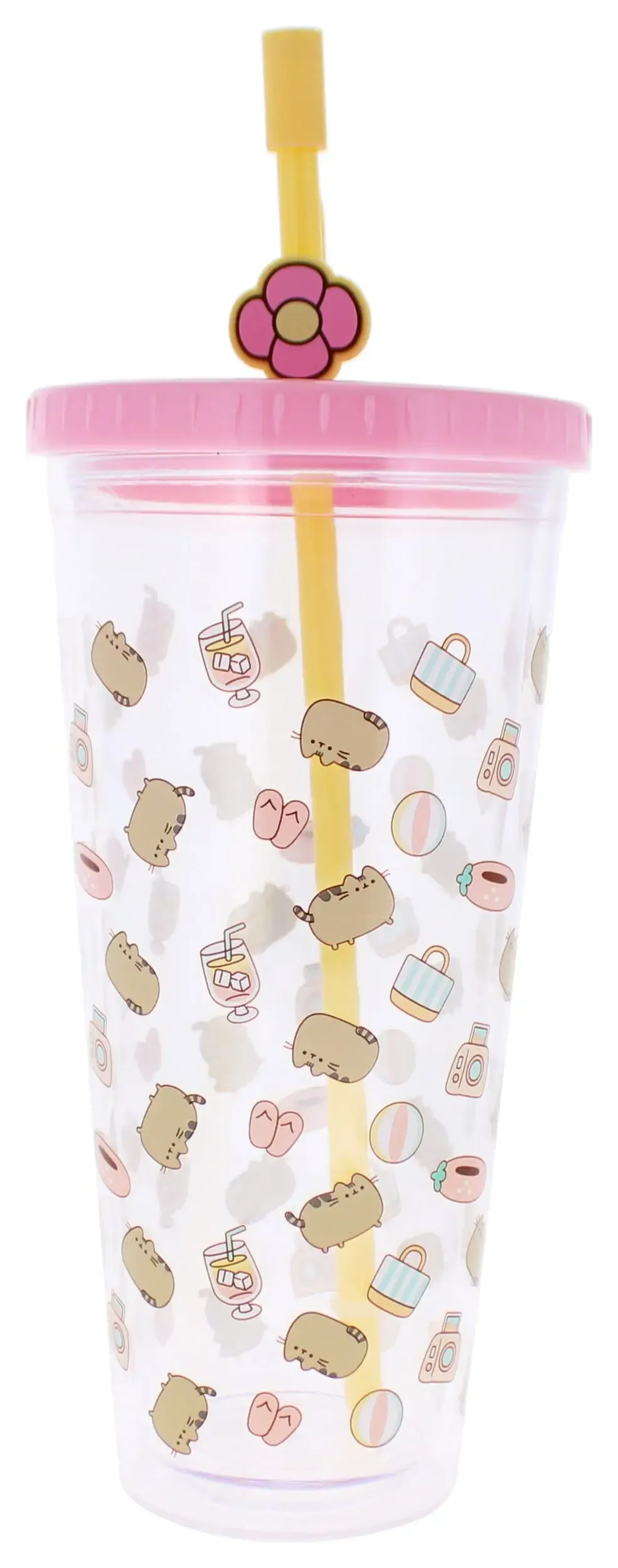 Pusheen Becher mit Strohhalm 700 ml