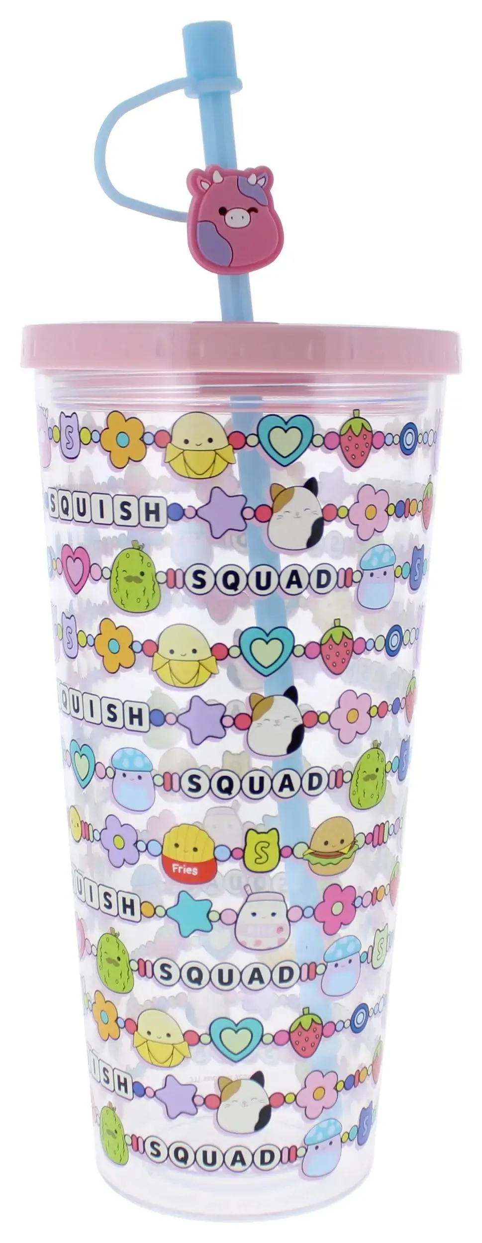Squishmallows Becher mit Strohhalm Squish Squad 700 ml