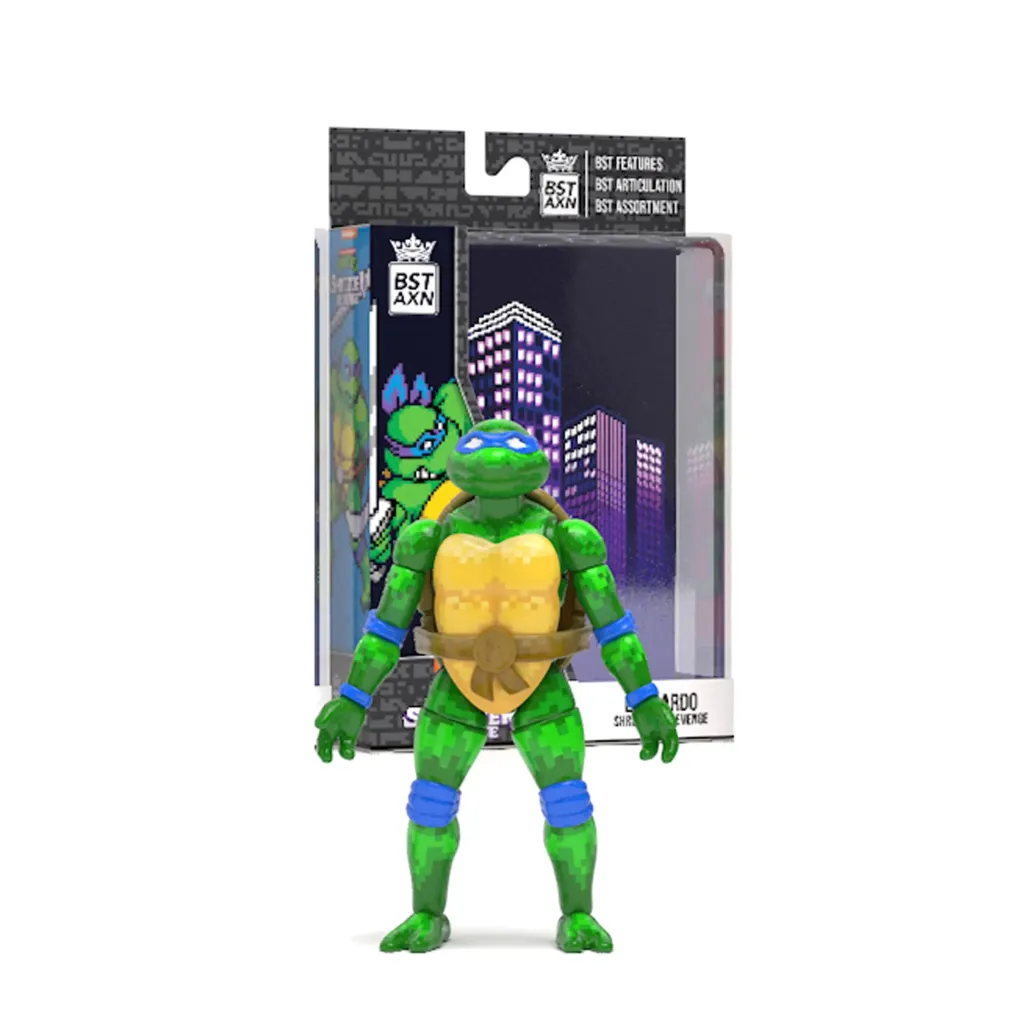 Teenage Mutant Ninja Turtles Leonardo BST AXN Actionfigur NES 8-Bit 13 cm Exclusive