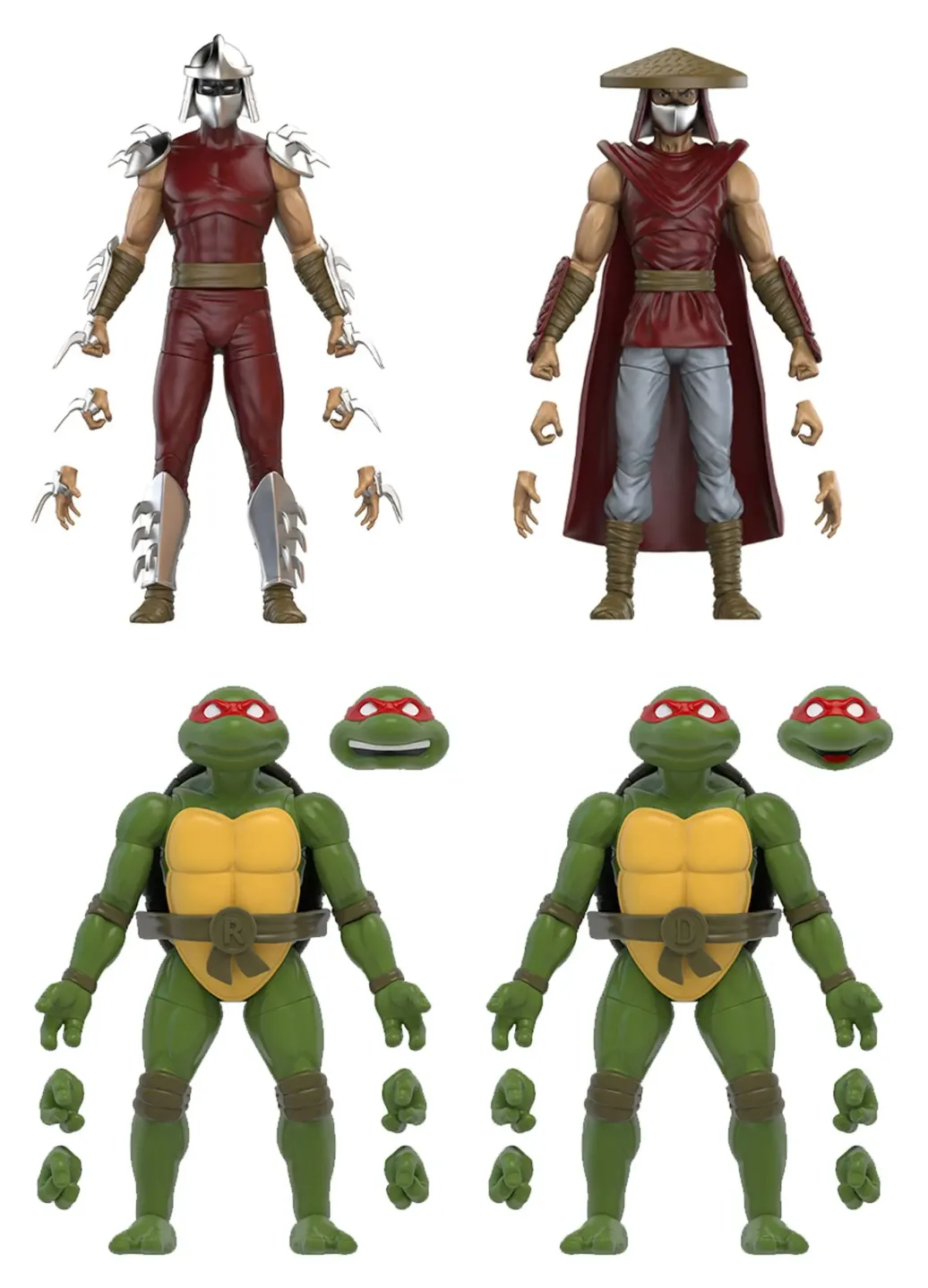 Teenage Mutant Ninja Turtles BST AXN Actionfiguren 4er-Pack Mirage Comics Shredder & Turtles Exclusive 13 cm