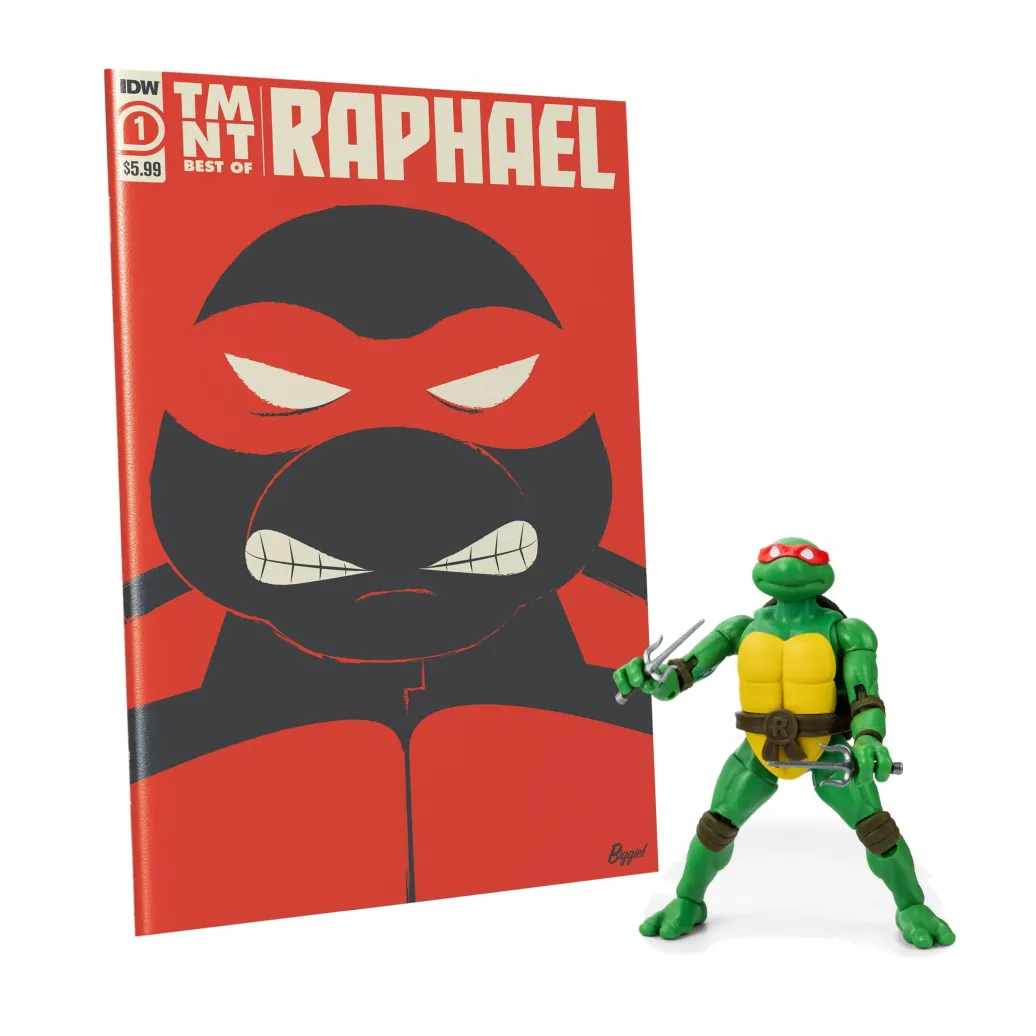 Teenage Mutant Ninja Turtles BST AXN x IDW Actionfigur & Comic Raphael Exclusive 13 cm