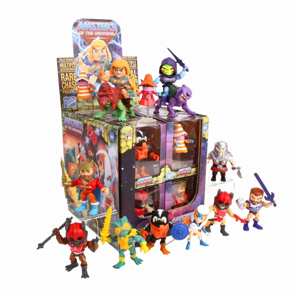 Masters of the Universe Wave 2 Action Vinyls Minifiguren 8 cm Display