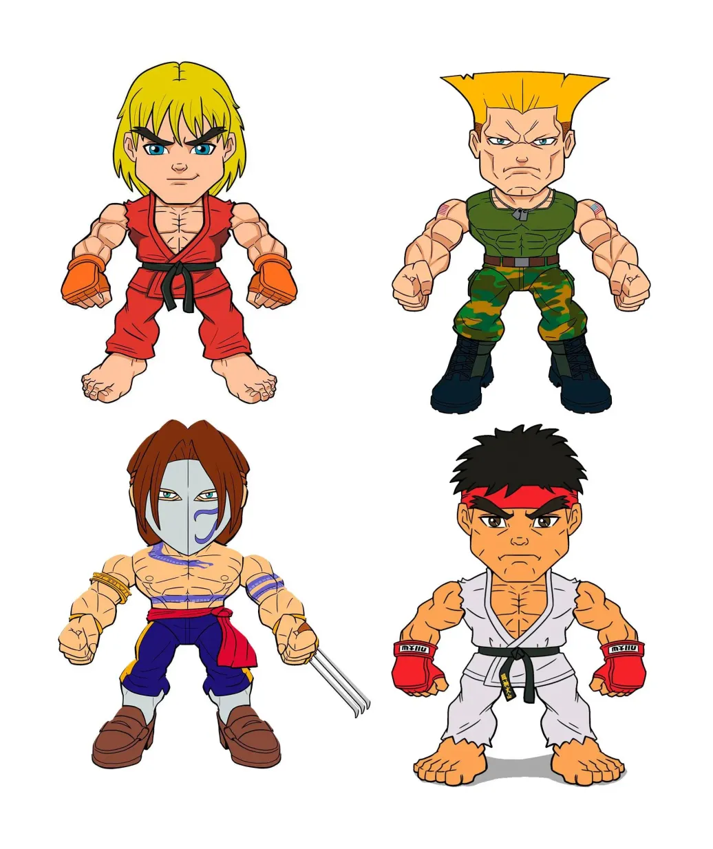 Street Fighter Wave 1 Action Vinyl Minifiguren 8 cm Display