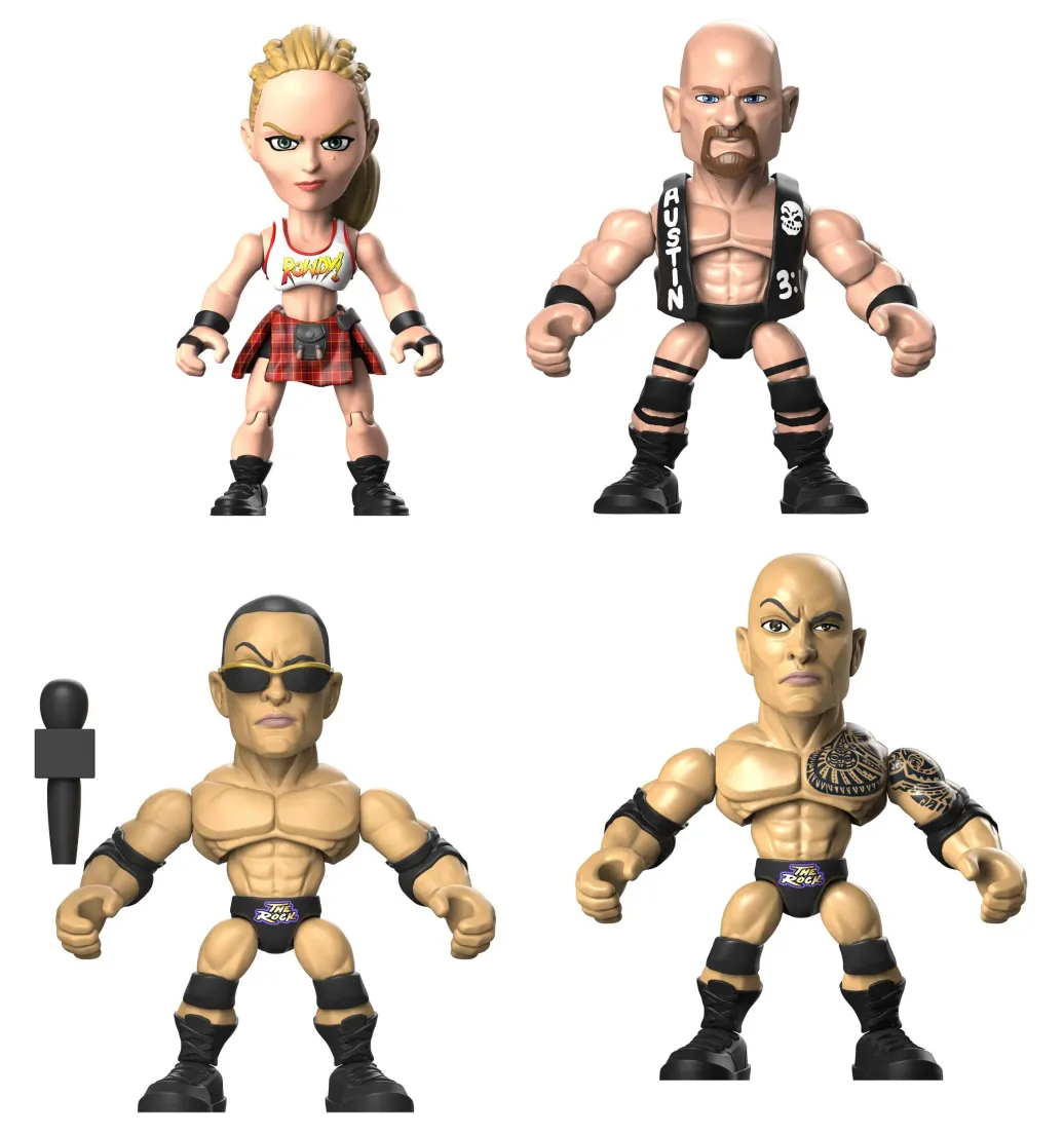 WWE Wave 2 Action Vinyls Minifiguren 8 cm Display