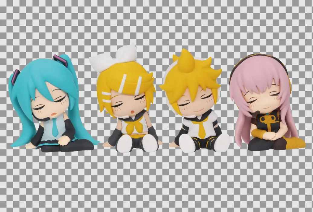 Hatsune Miku Twinchees Minifiguren Lil' Sleepers 5 cm Display (24)