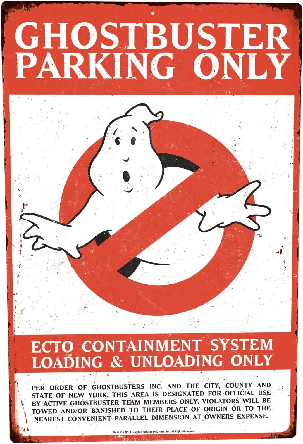 Ghostbusters Me­tall­schild Parking