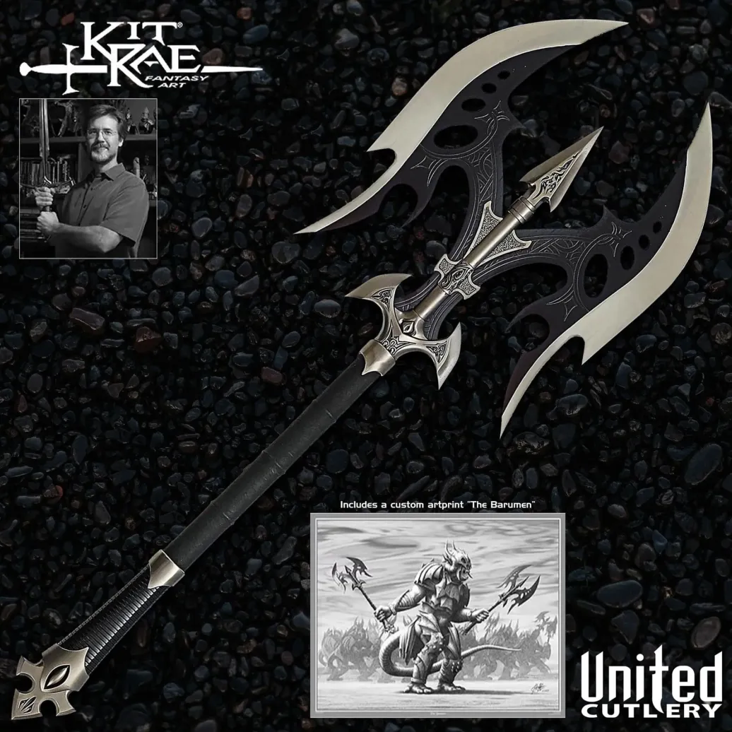 Kit Rae Swords of the Ancients Replik 1/1 Black Legion Battle Axe 89 cm