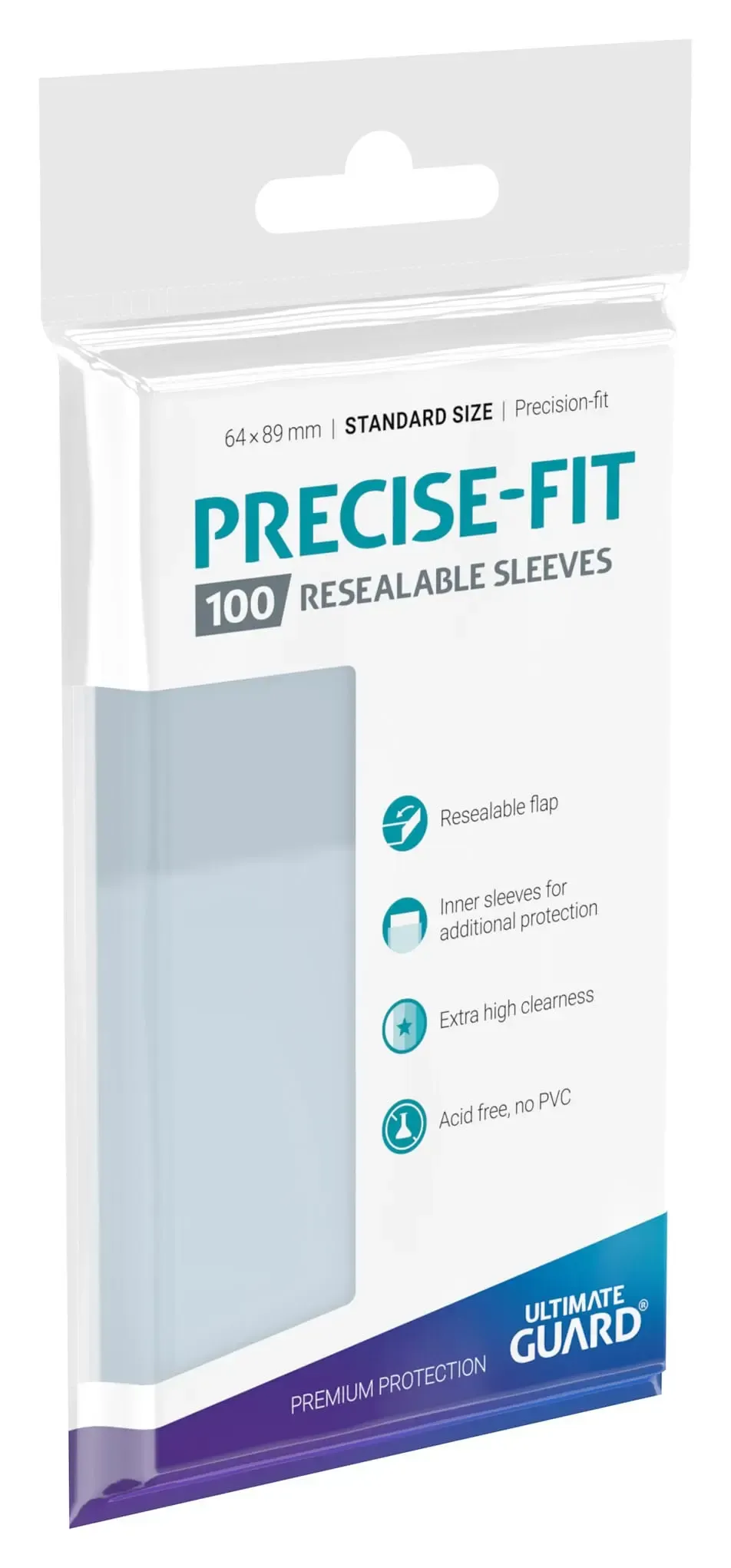 Ultimate Guard Precise-Fit Sleeves wiederverschließbar Standardgröße Transparent (100)