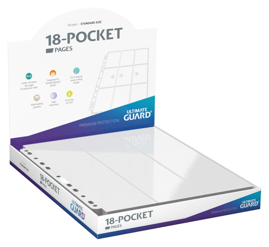 Ultimate Guard 18-Pocket Pages Side-Loading (50) - White