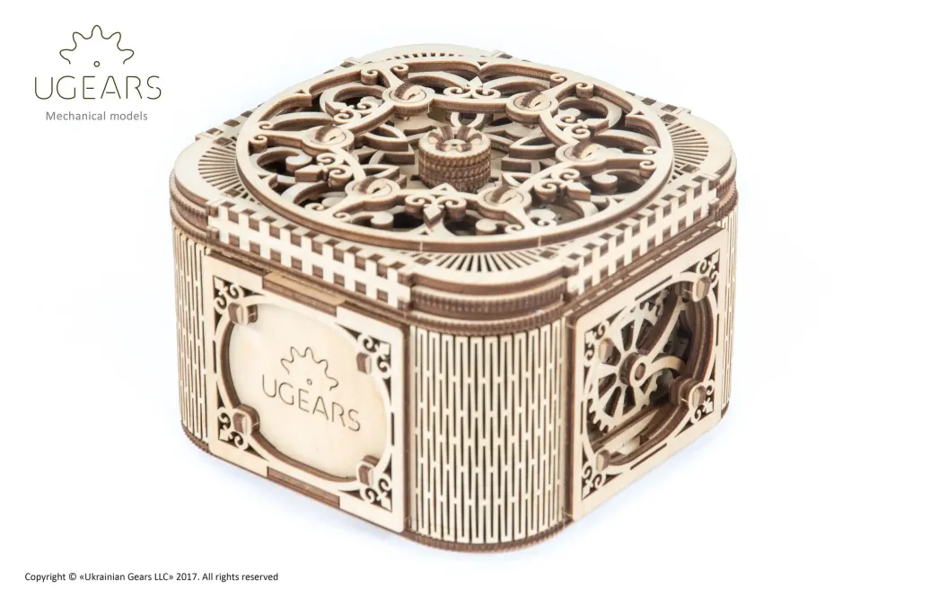 Ugears 3D-Holzpuzzle Schatzkästchen