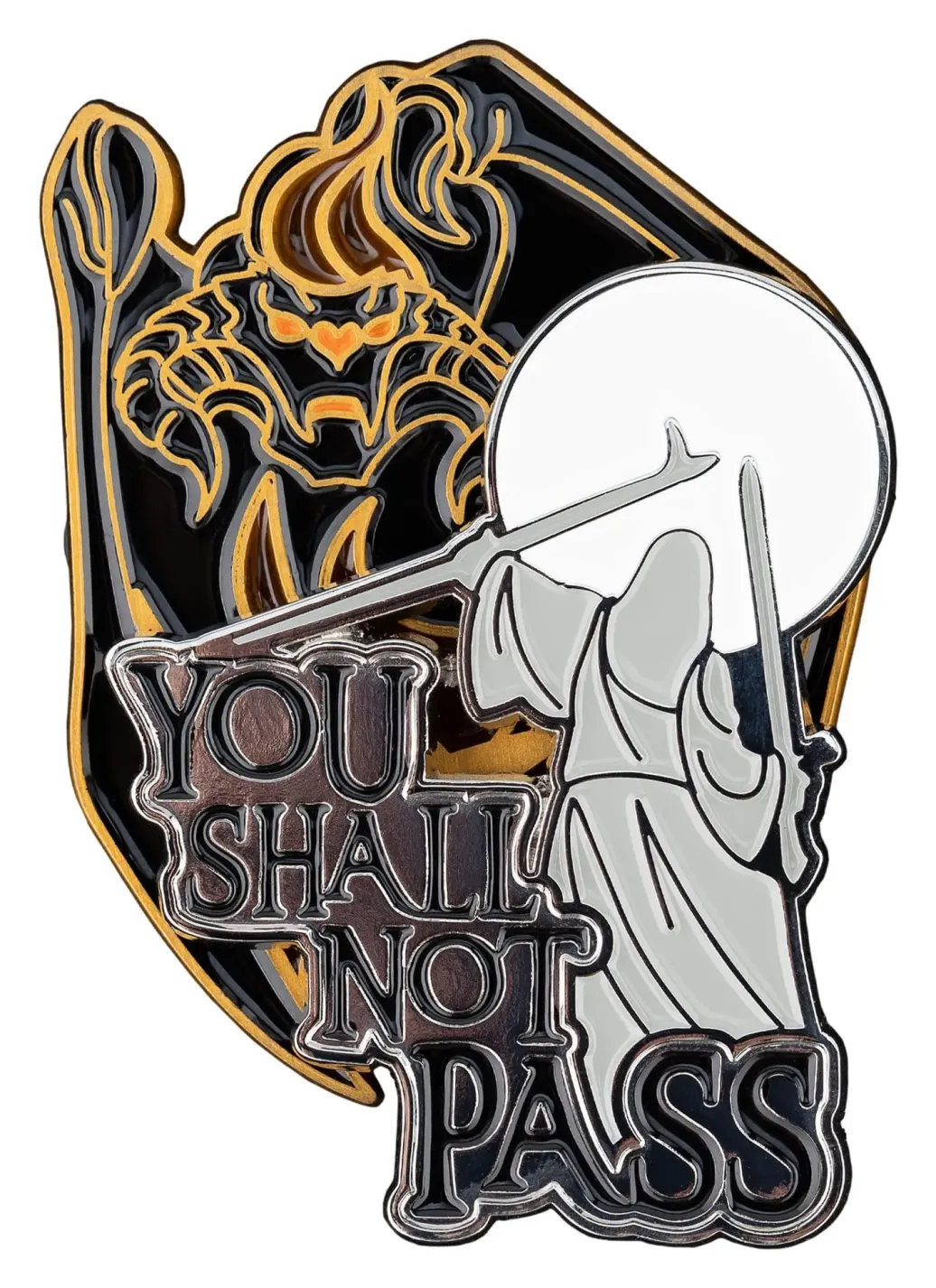 Herr der Ringe Ansteck-Pin Doppelpack You Shall Not Pass 8 cm 