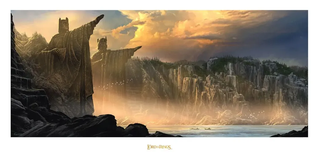 Herr der Ringe Kunstdruck The Argonath - Pillars of the Kings 59 x 30 cm