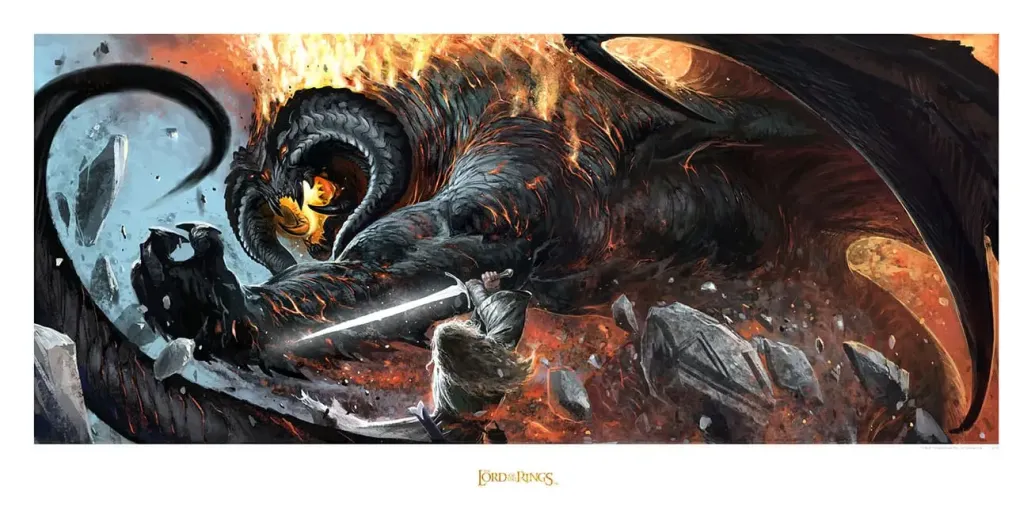 Herr der Ringe Kunstdruck The Battle of the Peak 59 x 30 cm