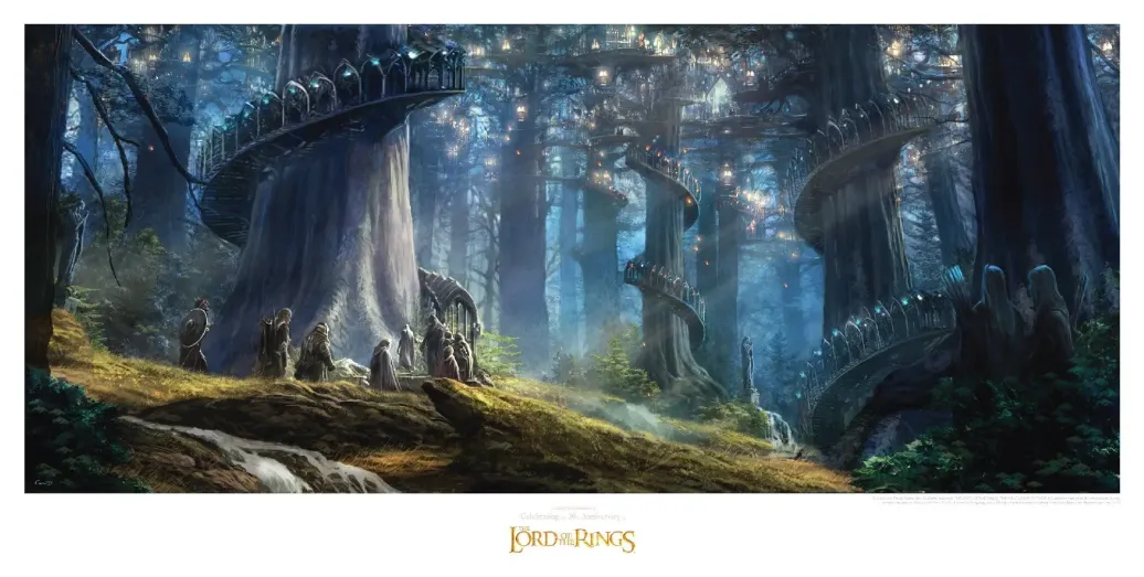 Herr der Ringe Kunstdruck Lothlorien 59 x 30 cm
