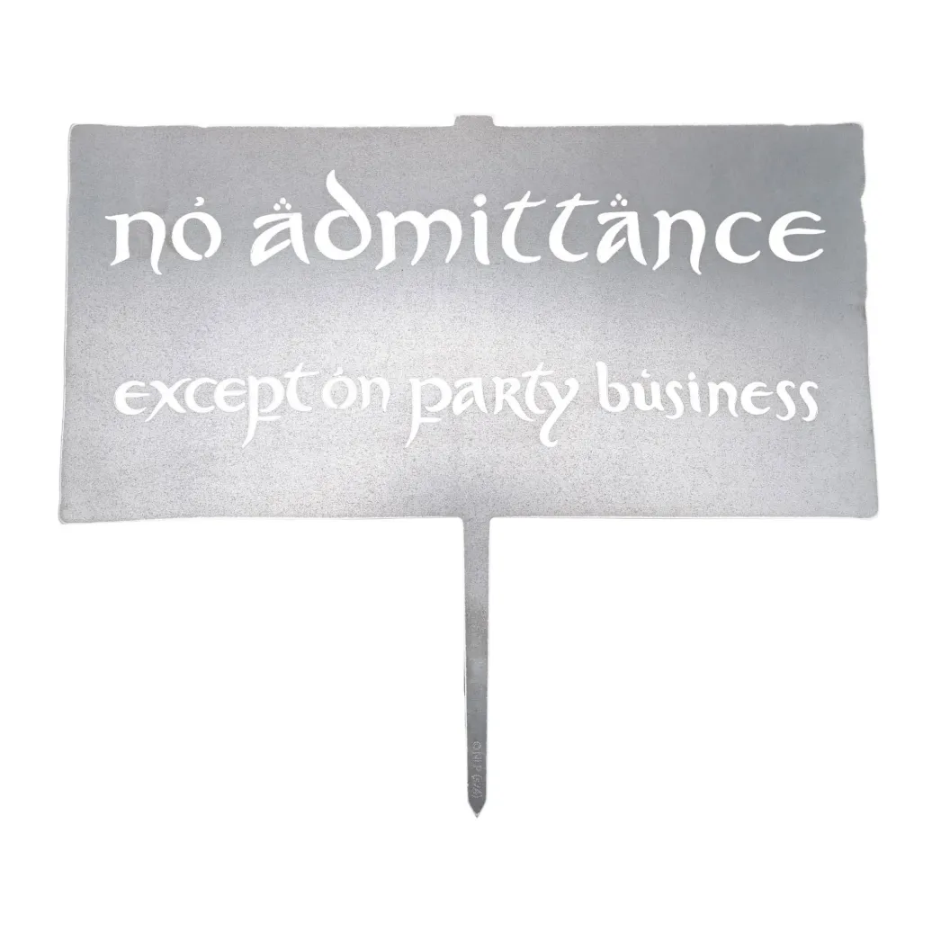 Der Herr der Ringe Metalbird No Admittance Sign 32 cm