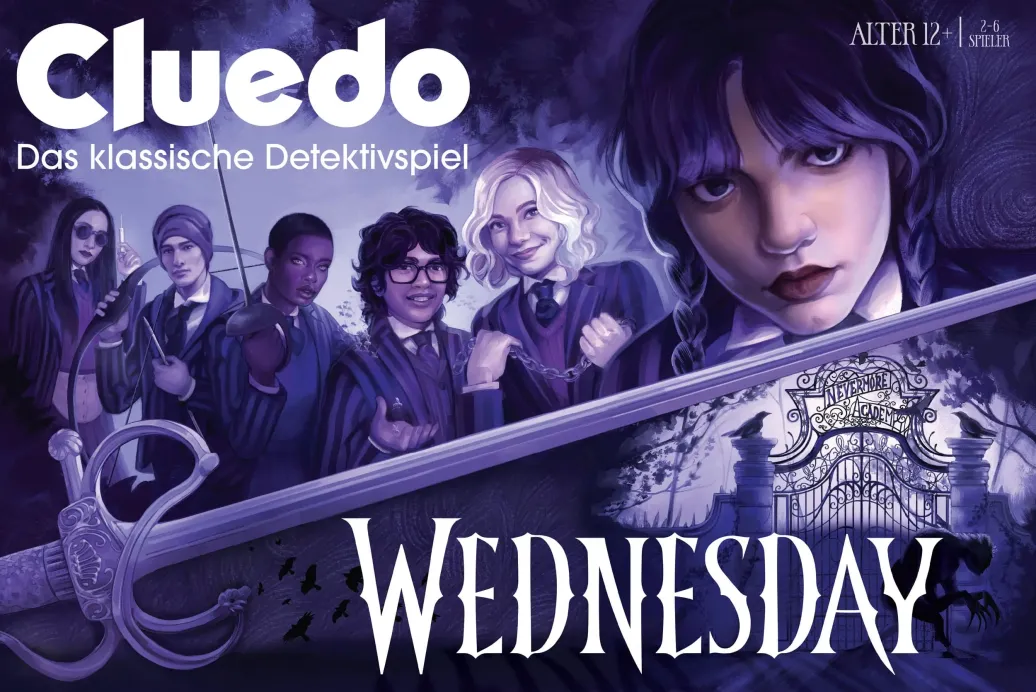 Wednesday Brettspiel Cluedo *Deutsche Version*