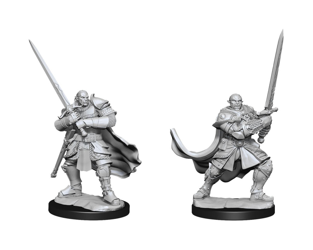 D&D Nolzur's Marvelous Miniatures Miniaturen unbemalt Half-Orc Paladin Male Umkarton (2)