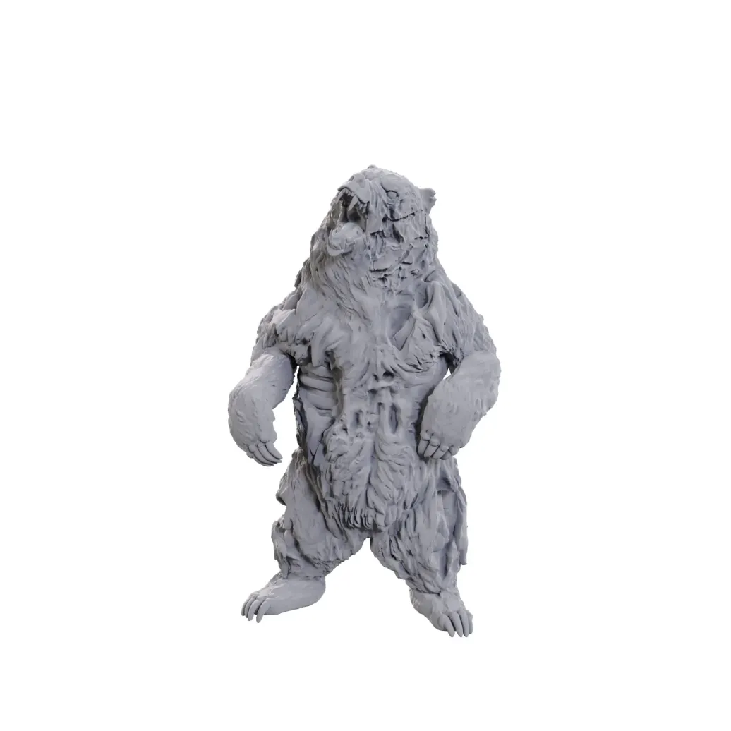 WizKids Deep Cuts Miniatur unbemalt Zombie Grizzly Bear