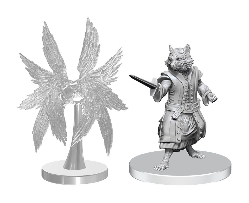 Pathfinder Deep Cuts Miniaturen unbemalt Procyal (Raccoon Agathion) & Zoaem (Ring Archon)