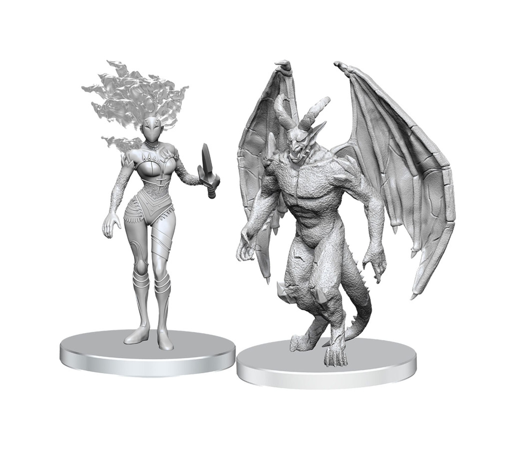 Pathfinder Deep Cuts Miniaturen unbemalt Gargoyle & Shae