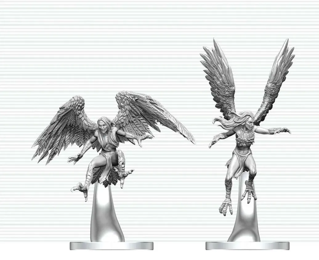 Dungeons & Dragons Nolzur's Marvelous Miniatures Miniatur unbemalt Harpyien 17 cm