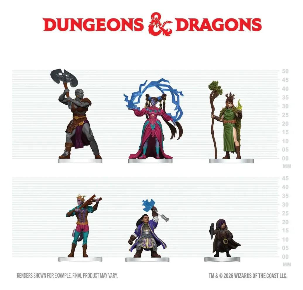 D&D Icons of the Realms Minifiguren Spielerhandbuch - Zauber & Stahl Starter-Set 20 cm