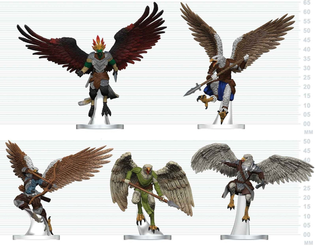 D&D Icons of the Realms Minifiguren Aarakocra-Schwarm 20 cm