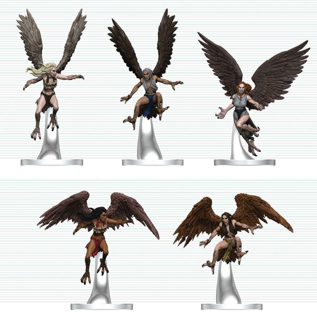 D&D Icons of the Realms Minifiguren Harpyien-Schwarm 20 cm