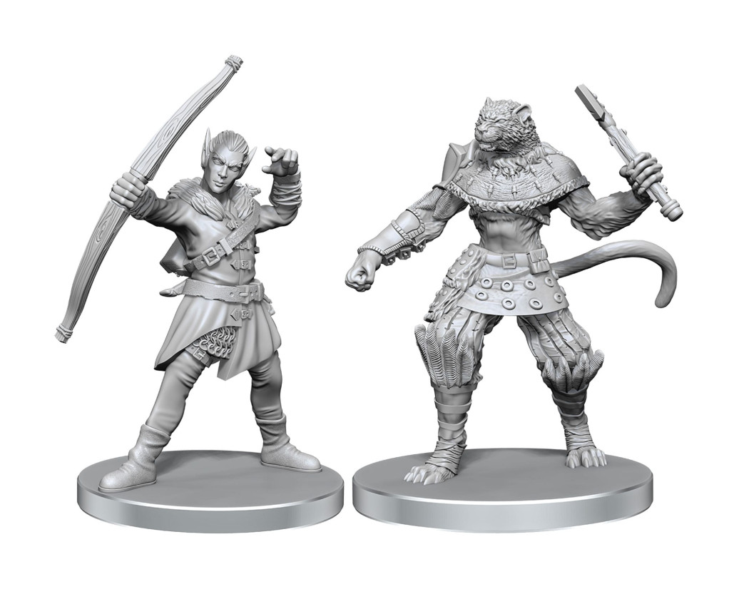 Pathfinder Deep Cuts Miniaturen unbemalt Elf Hunter & Catfolk Bandit