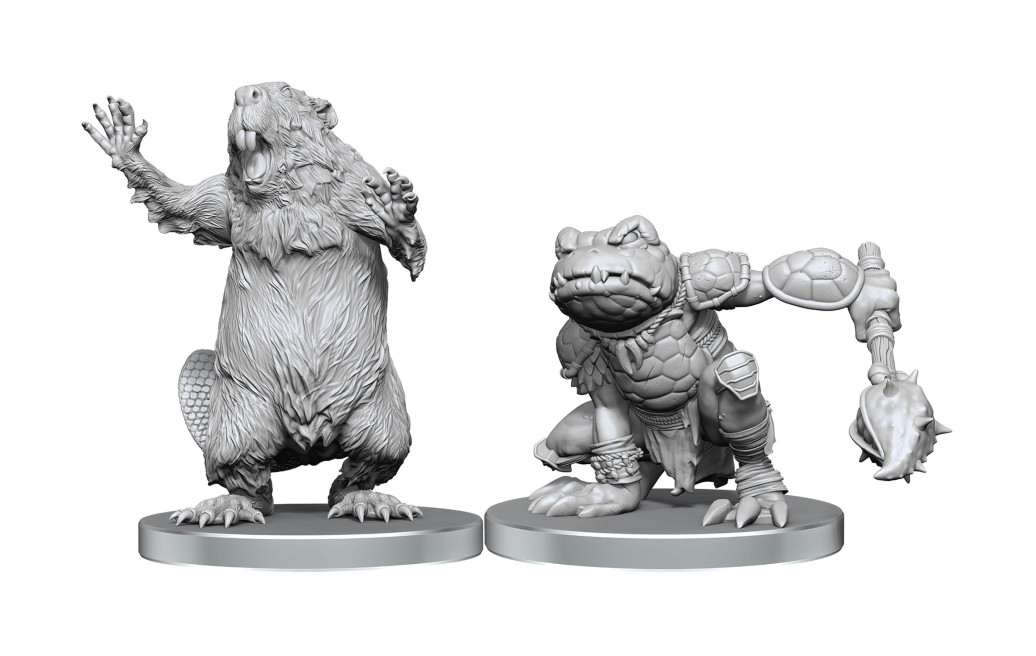 Pathfinder Deep Cuts Miniaturen unbemalt Boggard Scout & Castoroides