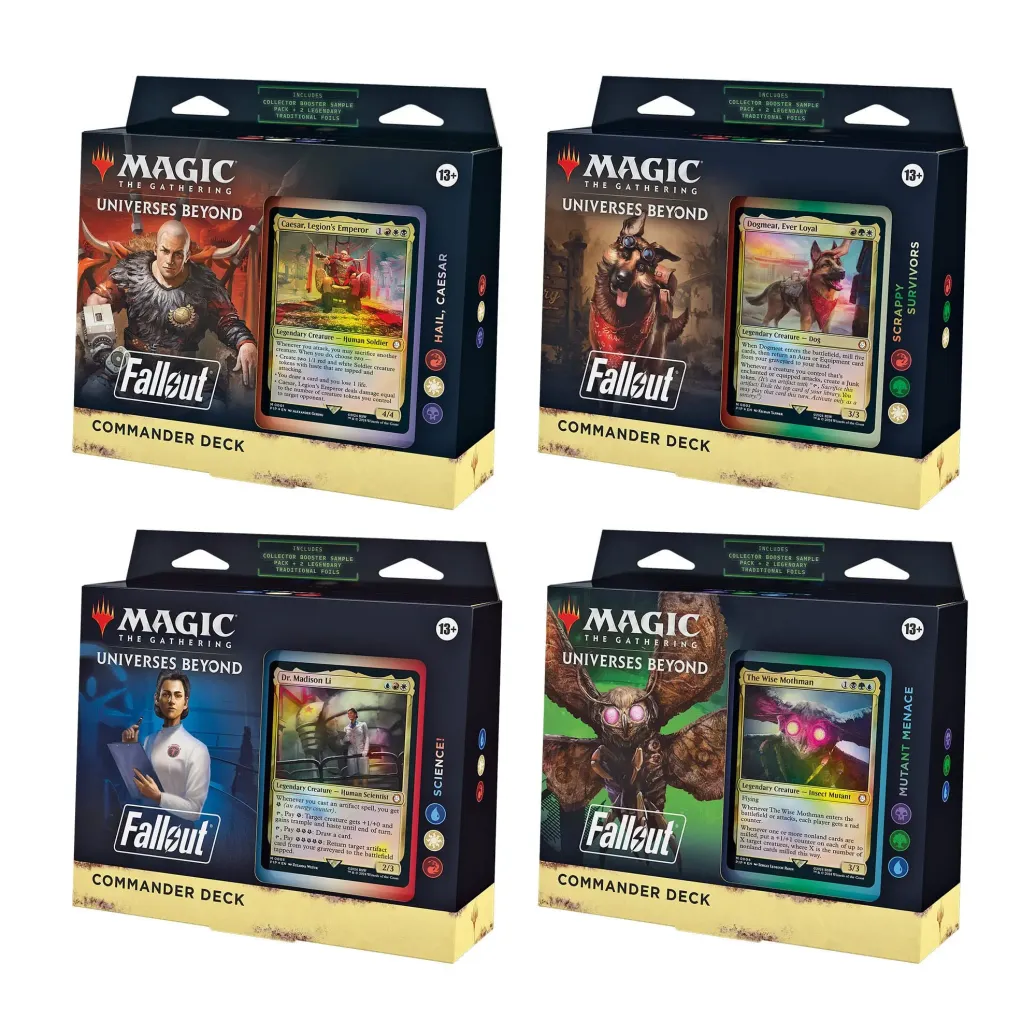 Magic the Gathering Universes Beyond: Fallout Commander-Decks Display (4) englisch