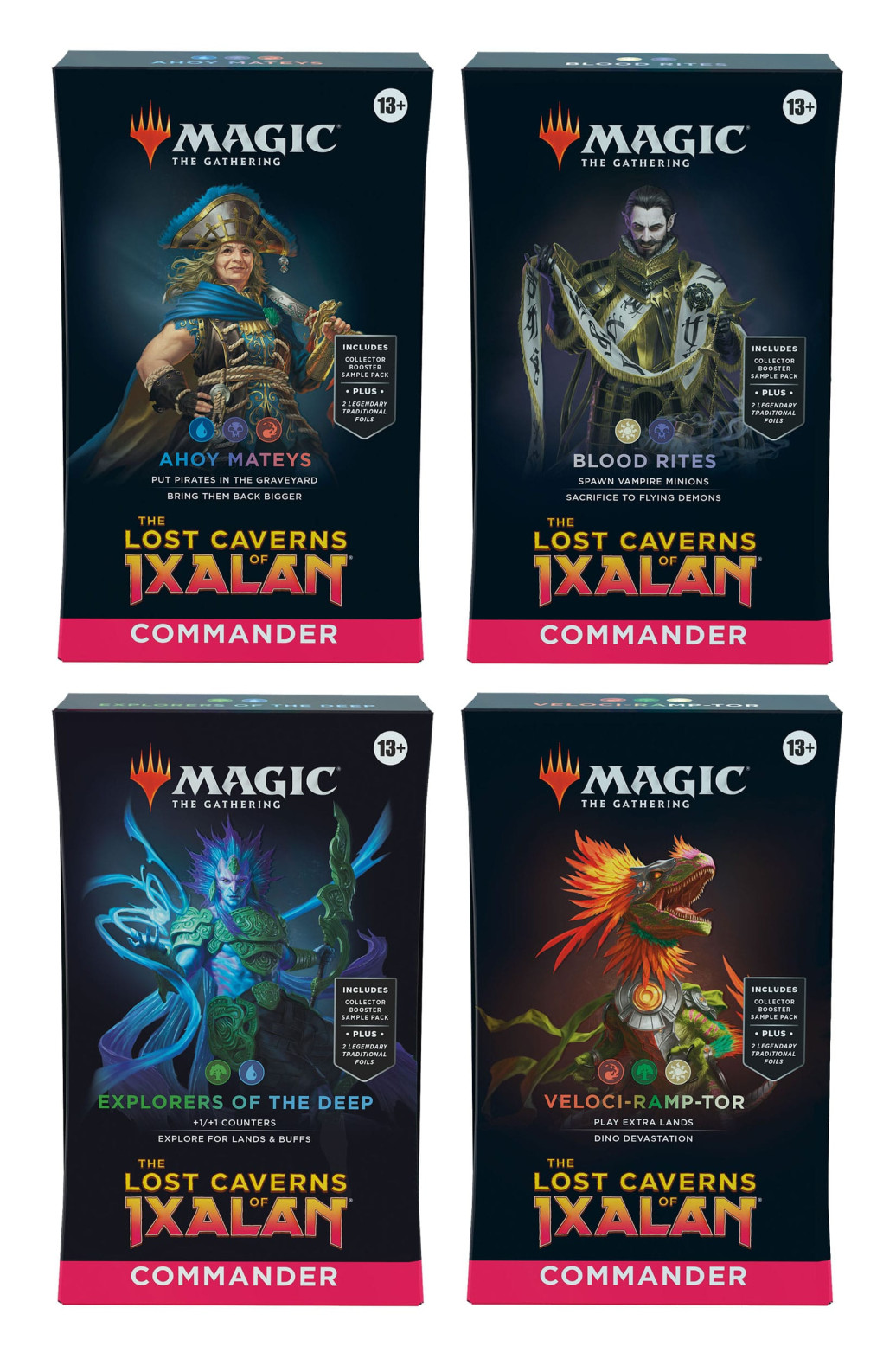 Magic the Gathering The Lost Caverns of Ixalan Commander-Decks Display (4) englisch